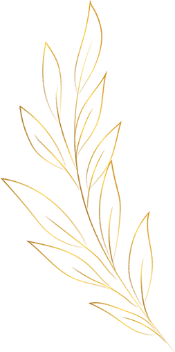 Minimal gold floral decorative line art